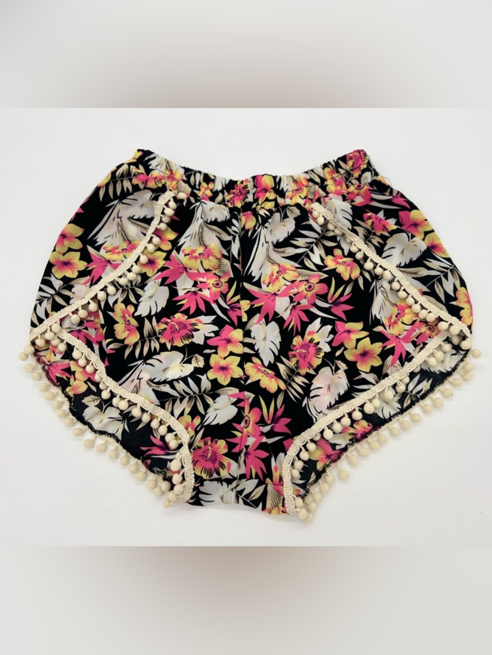 Shosho Multicolored Floral Beach Shorts Sz M